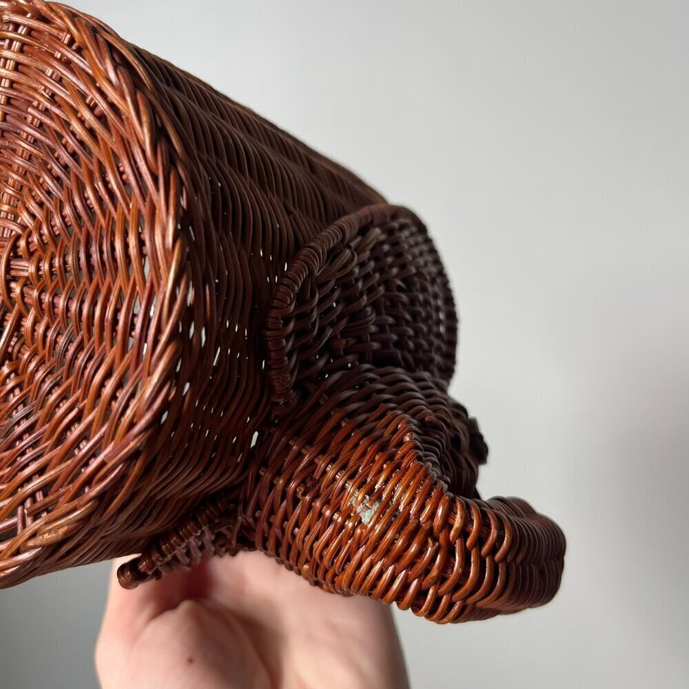 Vintage Elephant Mini Wicker Basket - Picture 6 of 10